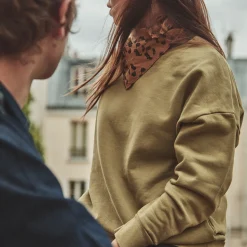 Poudre Organic Homewear | Sweatshirts | SWEATSHIRT REDONDO MOLLETON Kaki