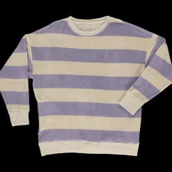 Poudre Organic Homewear | Sweatshirts | SWEATSHIRT REDONDO ÉPONGE Rayures Lavender RayuresLavender