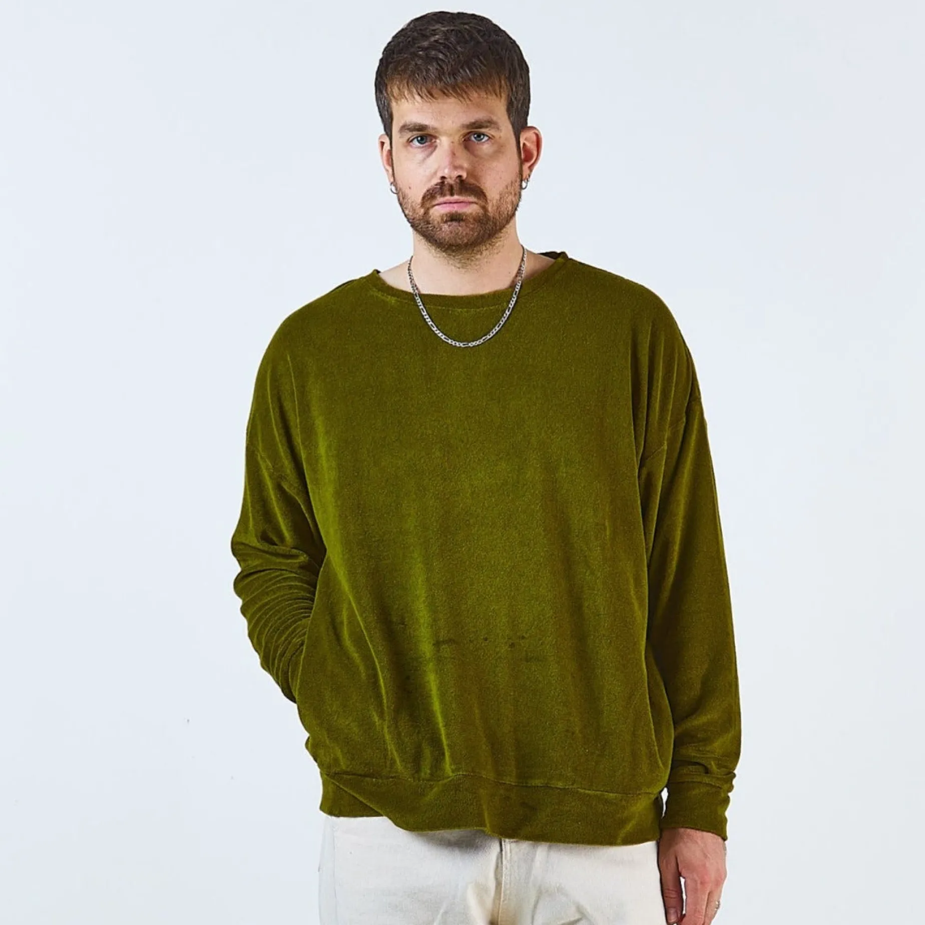 Poudre Organic Homewear | Sweatshirts | SWEATSHIRT REDONDO ÉPONGE Fir Green FirGreen