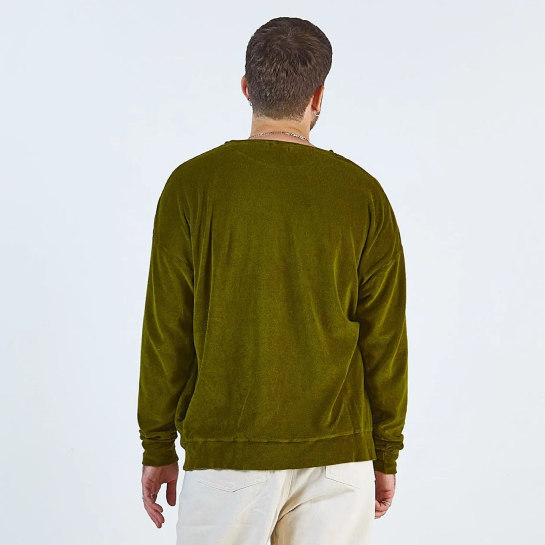 Poudre Organic Homewear | Sweatshirts | SWEATSHIRT REDONDO ÉPONGE Fir Green FirGreen