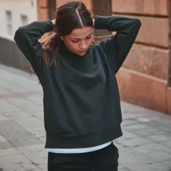Poudre Organic Homewear | Sweatshirts | SWEATSHIRT SUETER Pirate Black PirateBlack