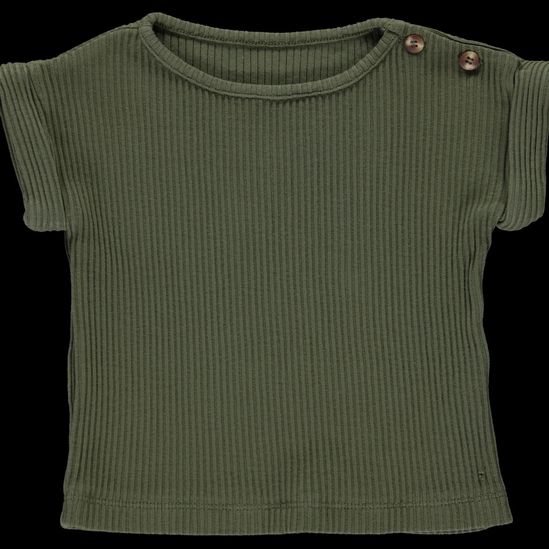 Poudre Organic T-shirts | T-SHIRT BOURRACHE CÔTELÉ Forest Green ForestGreen
