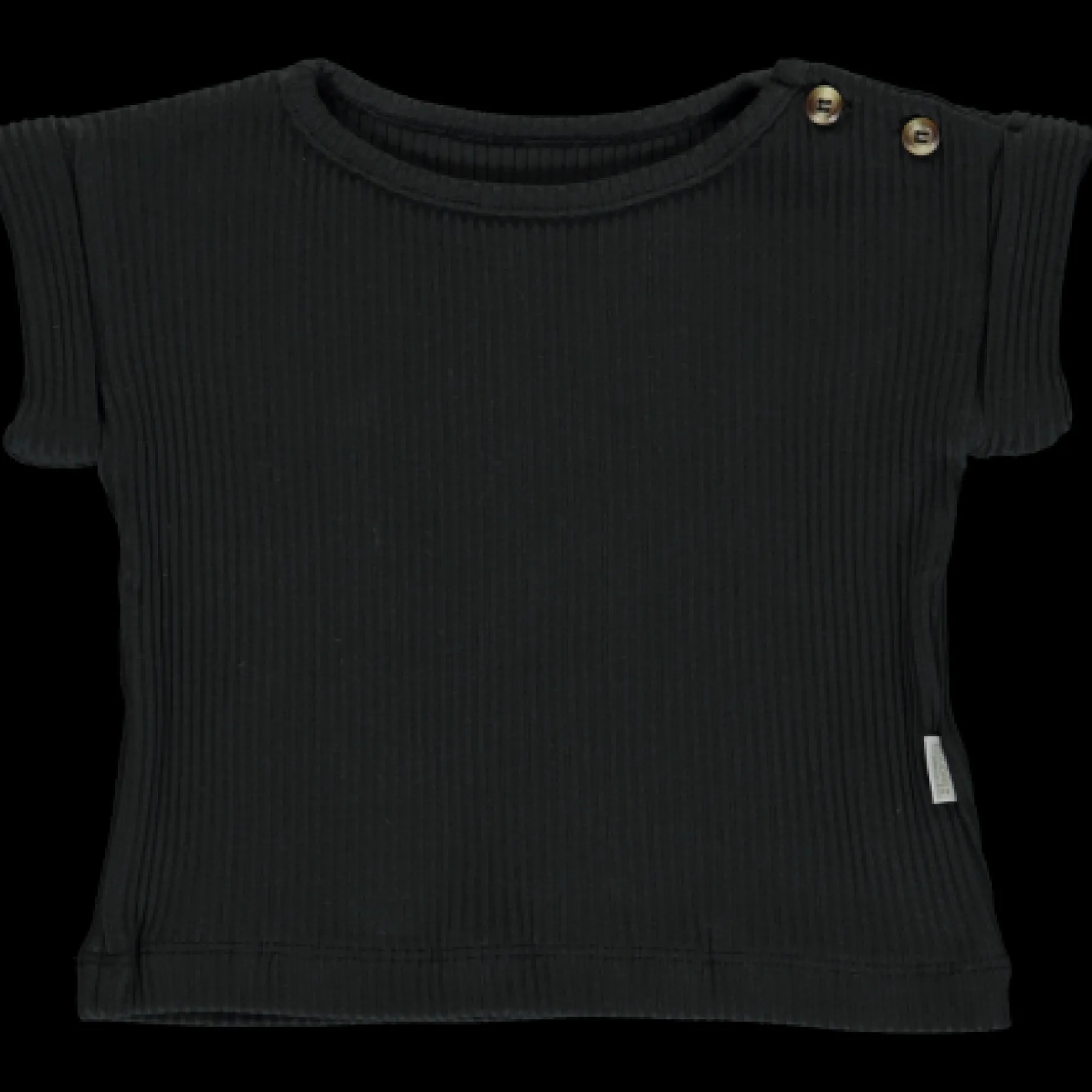 Poudre Organic T-shirts | T-SHIRT BOURRACHE CÔTELÉ Pirate Black PirateBlack