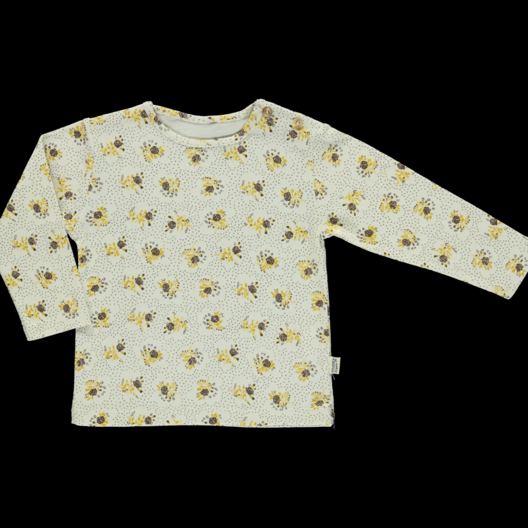 Poudre Organic T-shirts | T-SHIRT OLIVE Fleurs Honey Fleurs-Honey