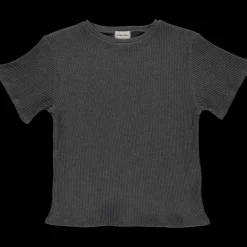 Poudre Organic T-shirts | T-SHIRT ORGEAT CÔTELÉ ADULTE Anthracite