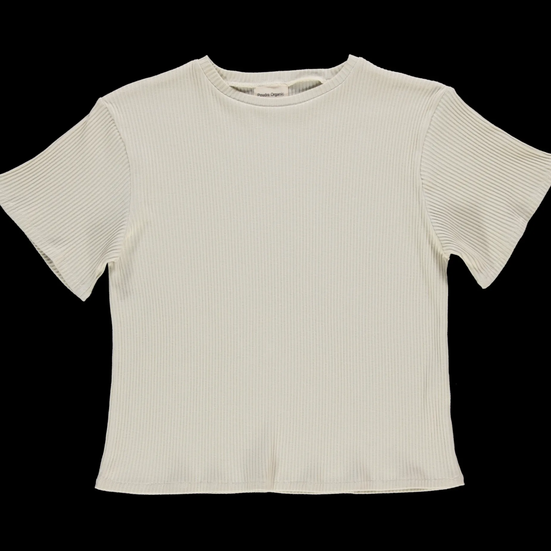 Poudre Organic T-shirts | T-SHIRT ORGEAT CÔTELÉ ADULTE Almond Milk AlmondMilk