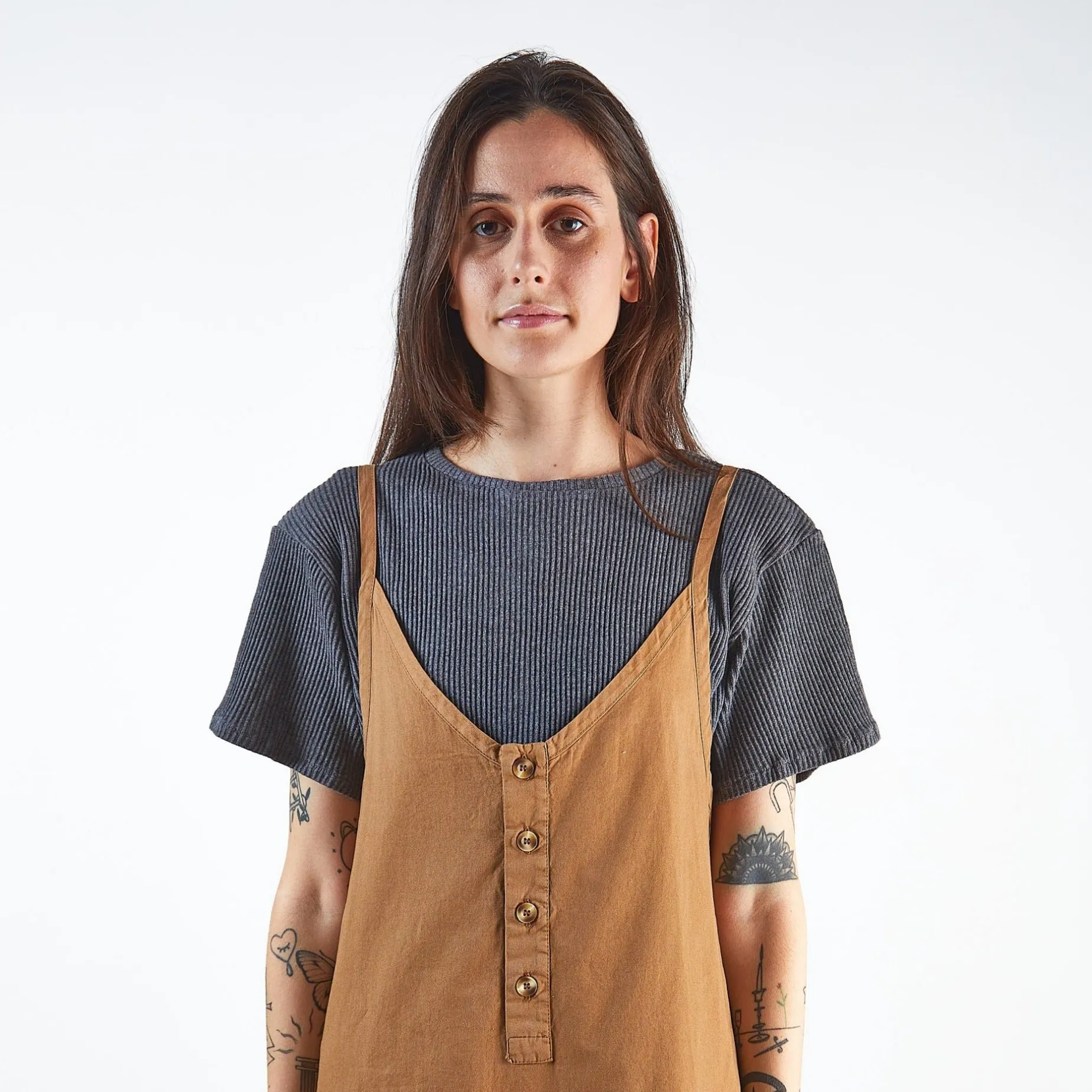 Poudre Organic T-shirts | T-SHIRT ORGEAT CÔTELÉ ADULTE Anthracite