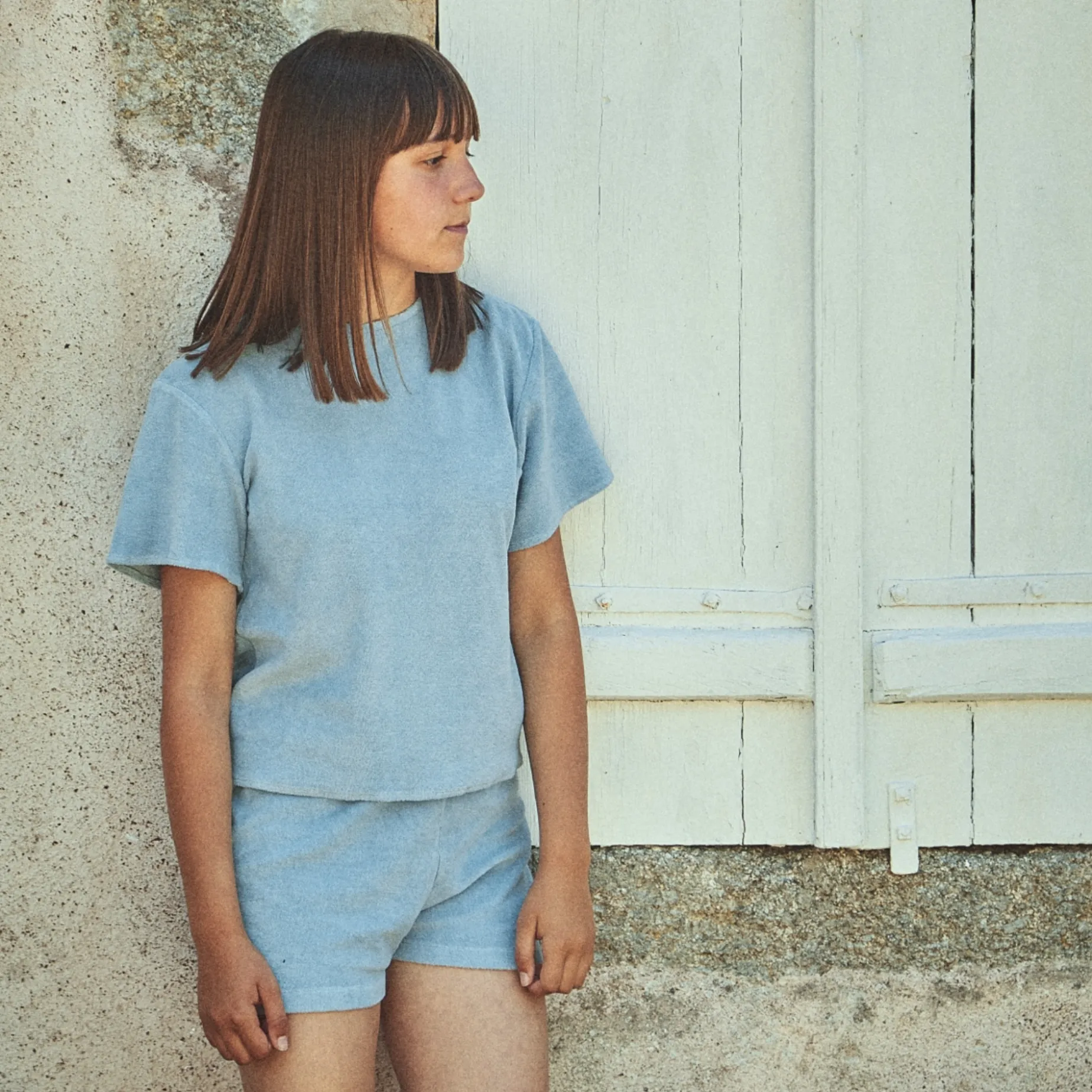 Poudre Organic T-shirts & Débardeurs | T-SHIRT ORGEAT ÉPONGE Blue Fog BlueFog