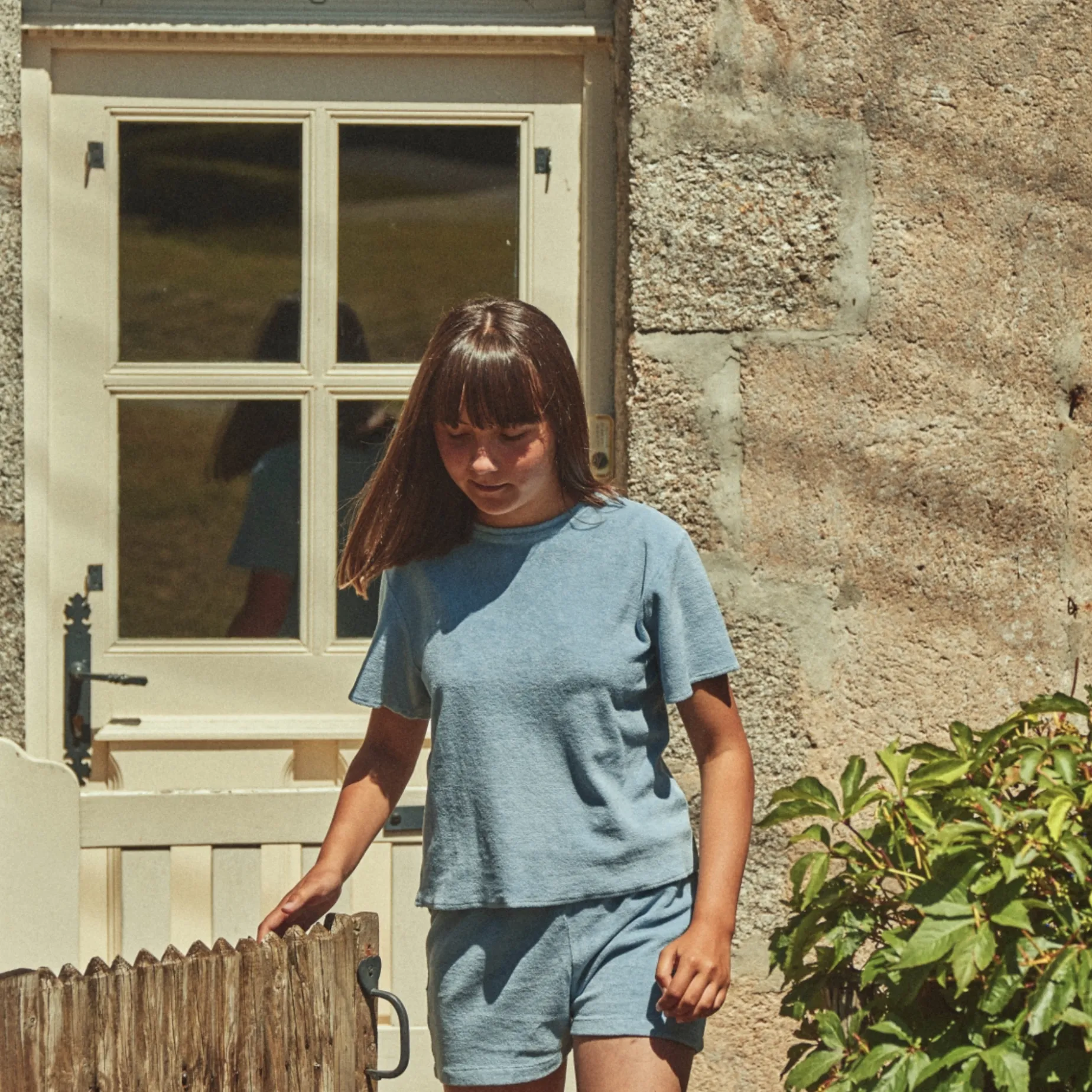 Poudre Organic T-shirts & Débardeurs | T-SHIRT ORGEAT ÉPONGE Blue Fog BlueFog