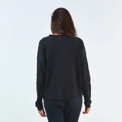 Poudre Organic Homewear | T-shirts | T-SHIRT PIN CÔTELÉ Pirate Black PirateBlack