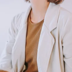 Poudre Organic Vestes | VESTE BLAZER VELOURS Almond Milk AlmondMilk