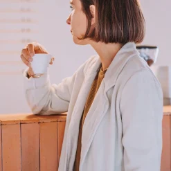 Poudre Organic Vestes | VESTE BLAZER VELOURS Almond Milk AlmondMilk