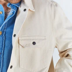 Poudre Organic Vestes | VESTE CHICORÉE Denim Écru Denim-Ecru