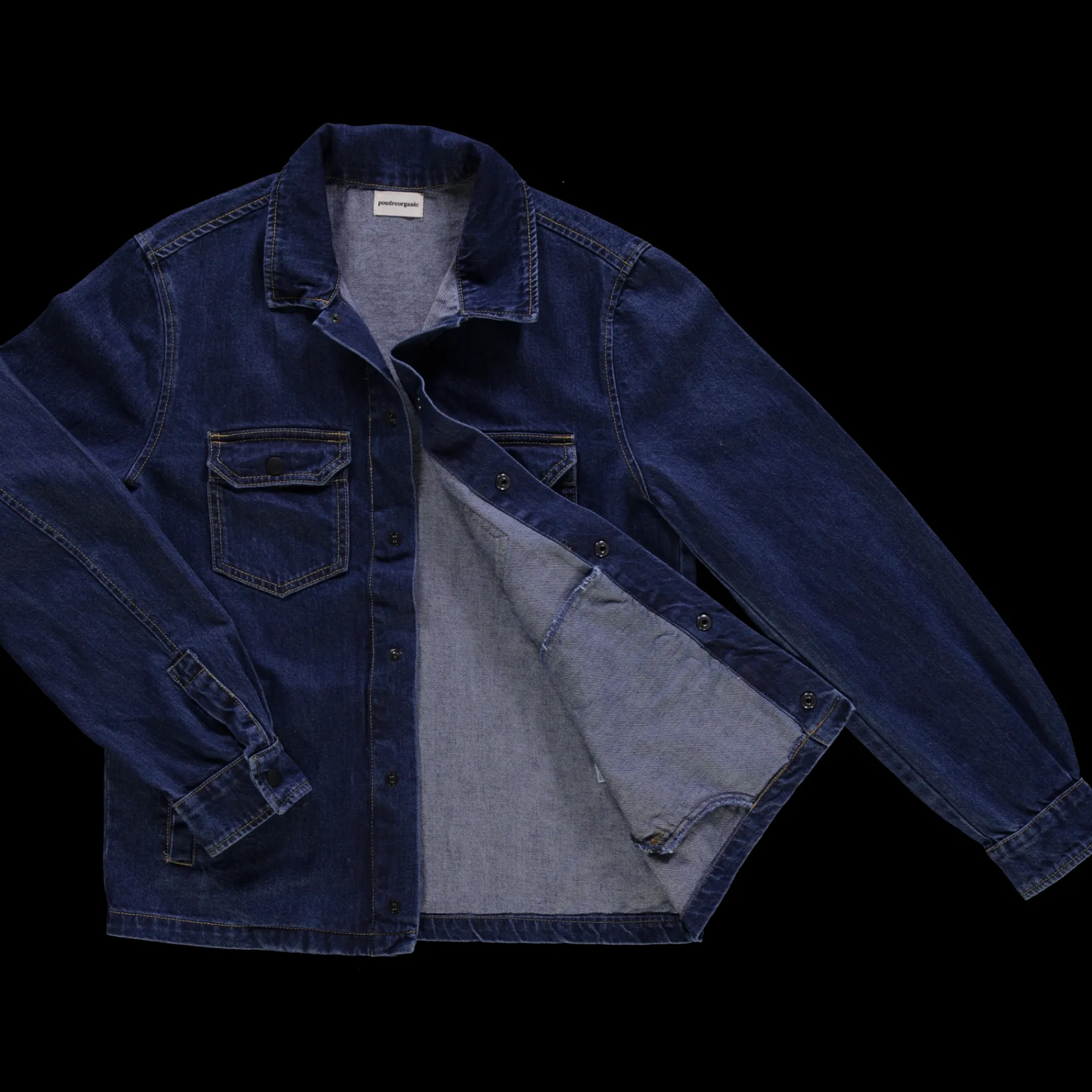 Poudre Organic Vestes | VESTE CHICORÉE Denim Dark Blue Denim-Dark-Blue