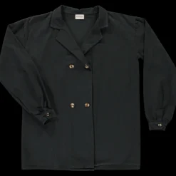 Poudre Organic Homewear | Vestes | VESTE MARGUERITE TOILE ÉPAISSE Pirate Black PirateBlack