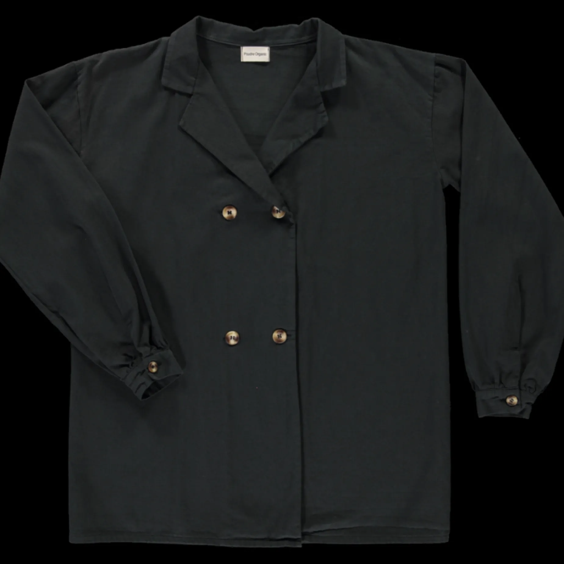 Poudre Organic Homewear | Vestes | VESTE MARGUERITE TOILE ÉPAISSE Pirate Black PirateBlack