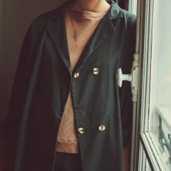 Poudre Organic Homewear | Vestes | VESTE MARGUERITE TOILE ÉPAISSE Pirate Black PirateBlack